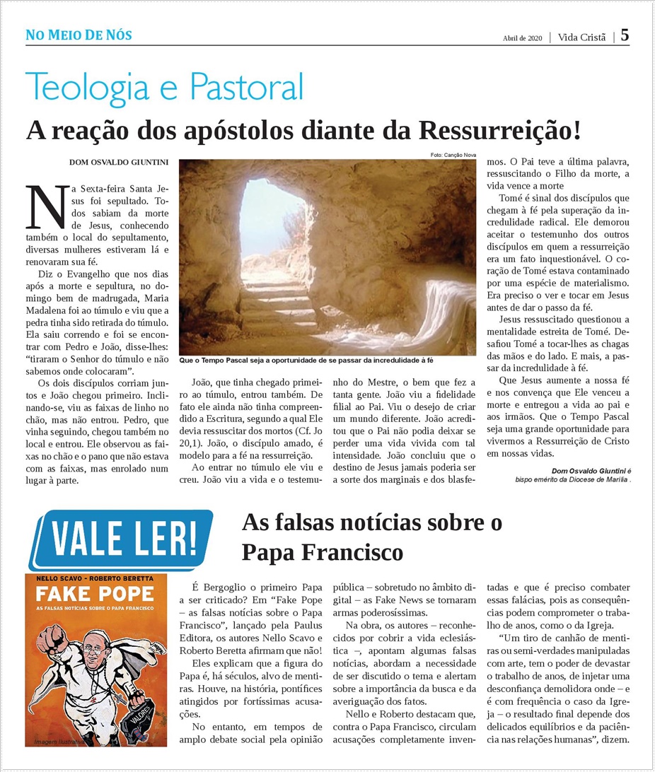 Jornal No Meio de Ns - Diocese de Marlia/SP