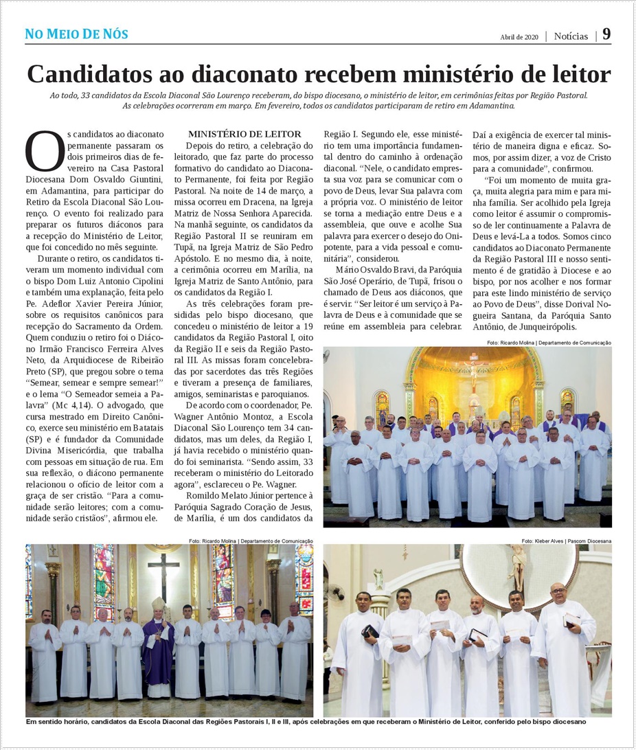 Jornal No Meio de Ns - Diocese de Marlia/SP
