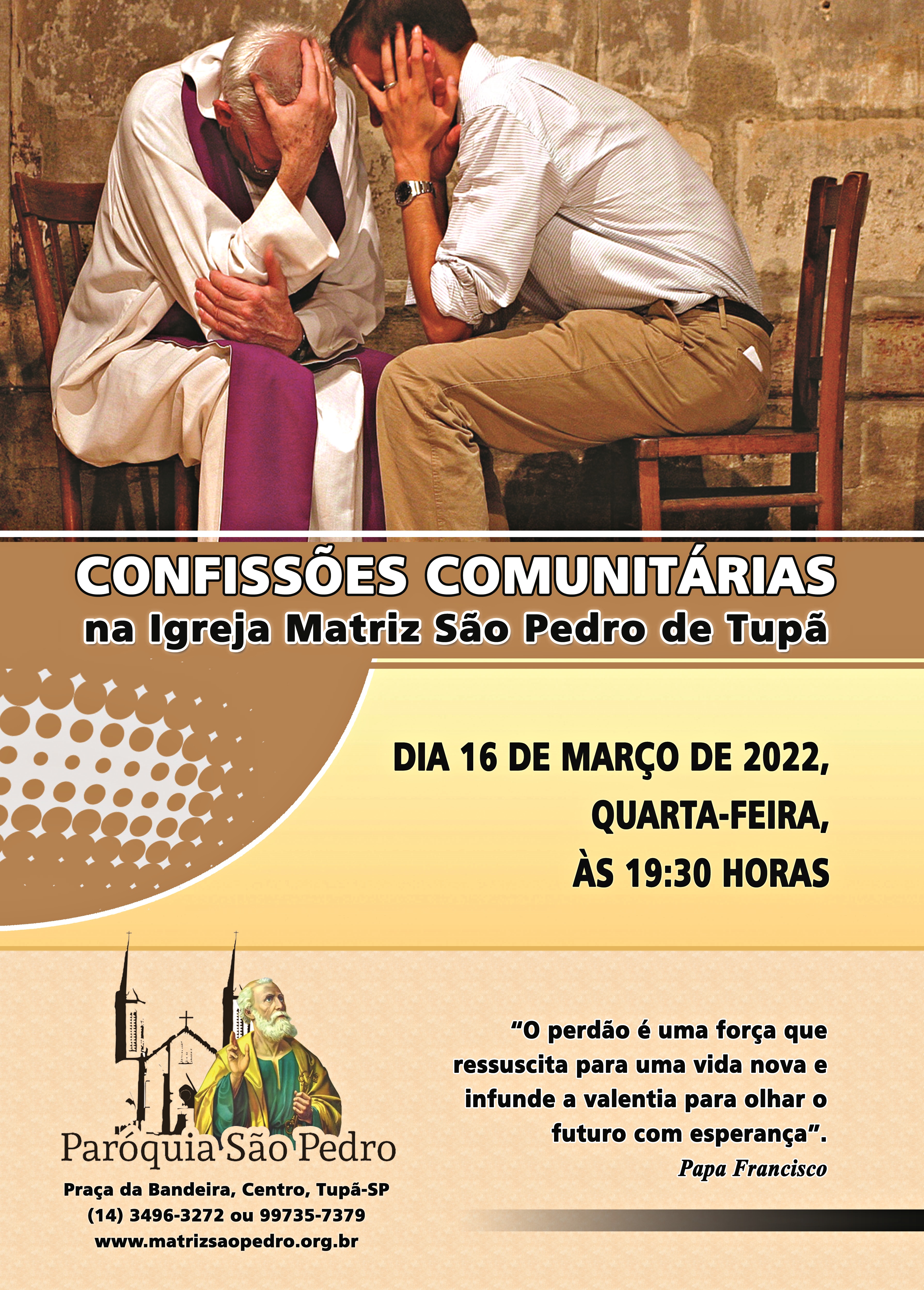 Confissões Comunitárias da Quaresma serão realizadas na São Pedro de Tupã