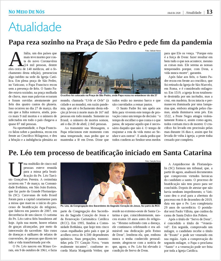 Jornal No Meio de Nós - Diocese de Marília/SP
