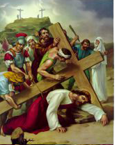 NONA ESTAO DA VIA SACRA: Jesus cai pela terceira vez